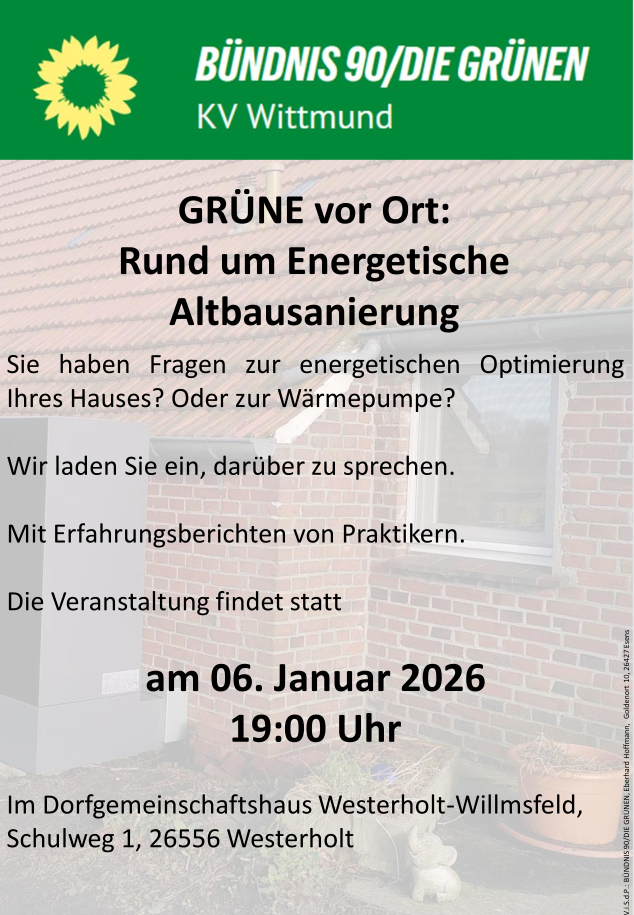 Ankündigung Energetisches Sanieren