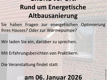 Ankündigung Energetisches Sanieren