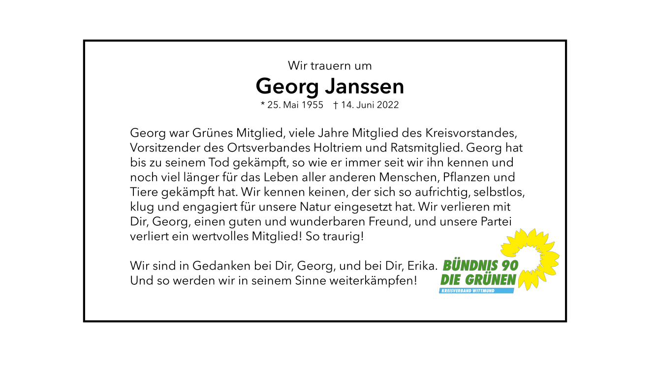 Anzeige fuer Georg Janssen